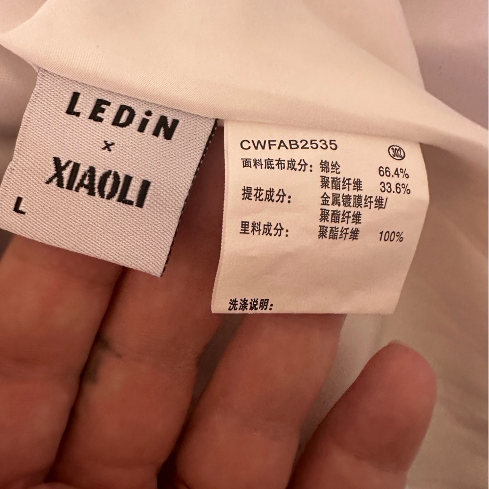 LeDIN x XioaLi Xiao Li Jacquard Floral Kawaii Purple and White dress- Size L - Picture 4 of 12